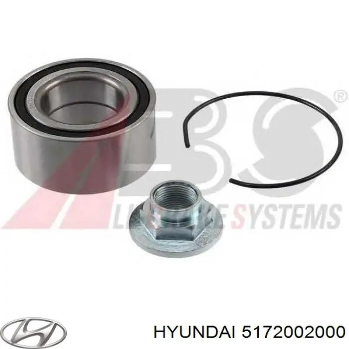 5172002000 Hyundai/Kia Rodamientos de rueda delantero