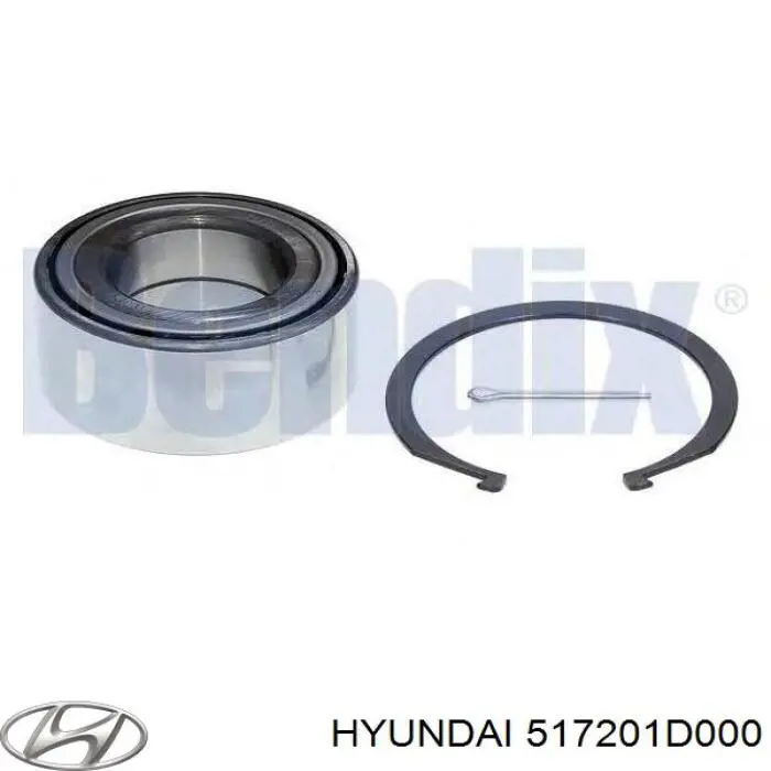 517201D000 Hyundai/Kia cojinete de rueda delantero