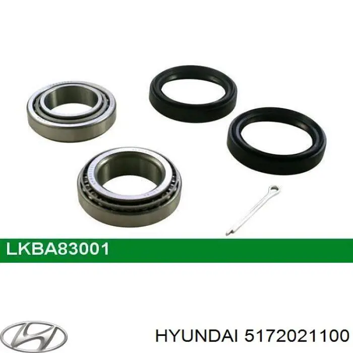 Cojinete de rueda delantero 5172021100 Hyundai/Kia