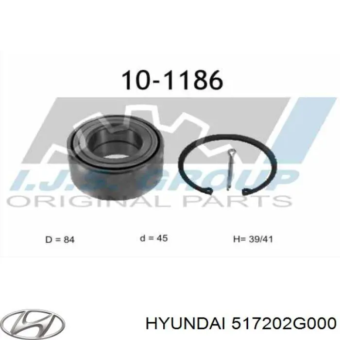 Comprar 517202G000 Hyundai/Kia Cojinete de rueda delantero