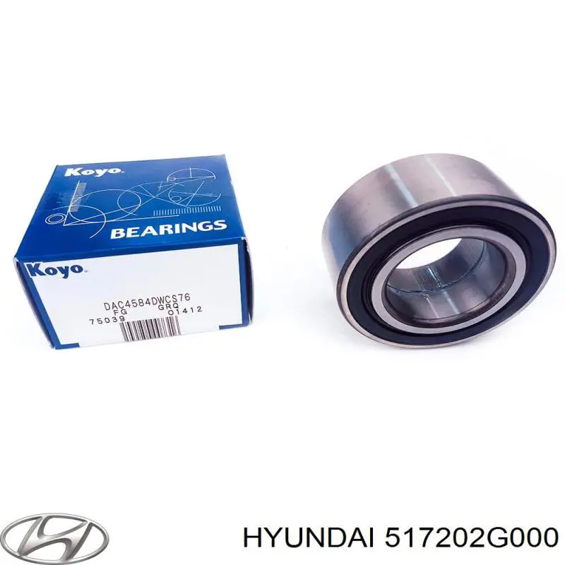Cojinete de rueda delantero 517202G000 Hyundai/Kia