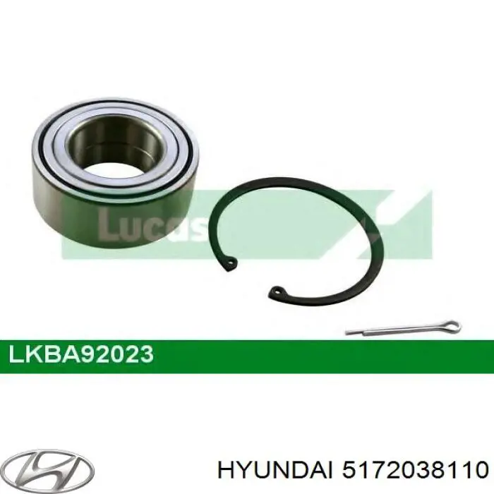 Cojinete de rueda delantero 5172038110 Hyundai/Kia