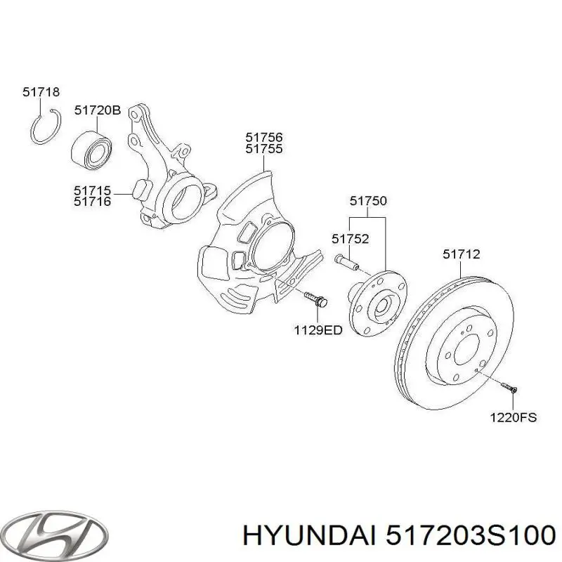 Cojinete de rueda delantero Hyundai/Kia 517203S100 precio, desde 32,94 EUR