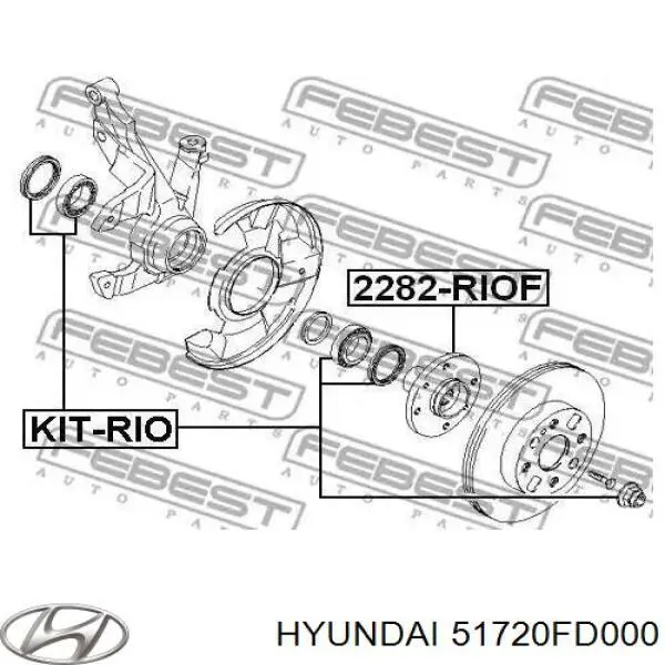 Comprar S51720FD000 Hyundai/Kia Cojinete de rueda delantero