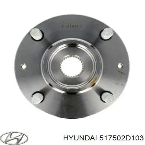 517502D103 Hyundai/Kia cubo de rueda delantero