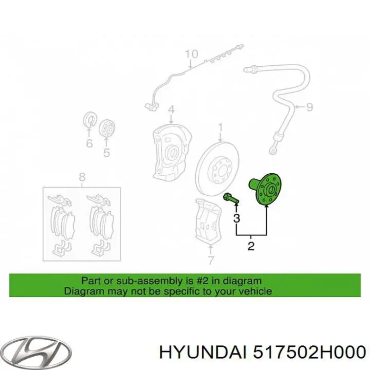 517502H000 Hyundai/Kia Cubo delantero