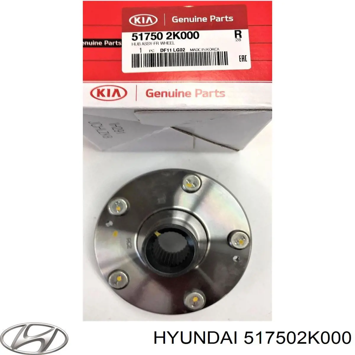 517502K000 Hyundai/Kia cubo de rueda delantero