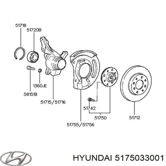 Buje de rueda delantero Hyundai Sonata II sedán (1988 - 1993) precio, desde 116,13 EUR
