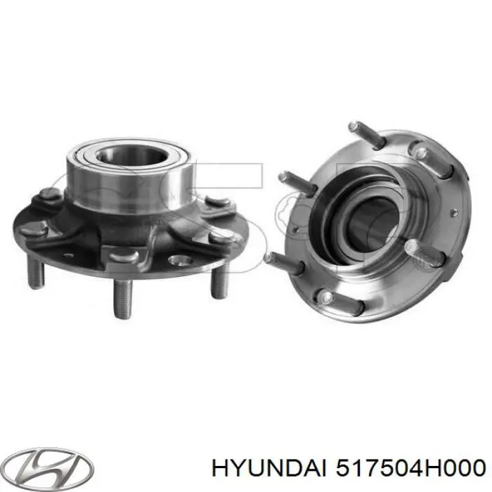 517504H000 Hyundai/Kia cubo de rueda delantero