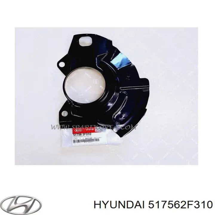 517562F310 Hyundai/Kia chapa protectora contra salpicaduras, disco de freno delantero derecho