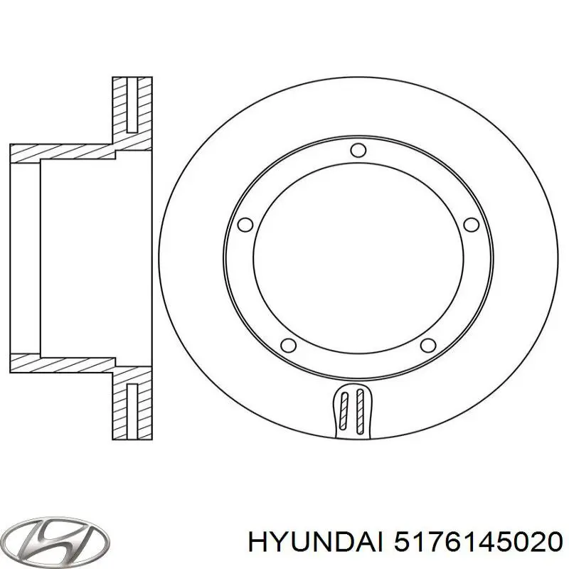 5176145020 Hyundai/Kia disco de freno delantero