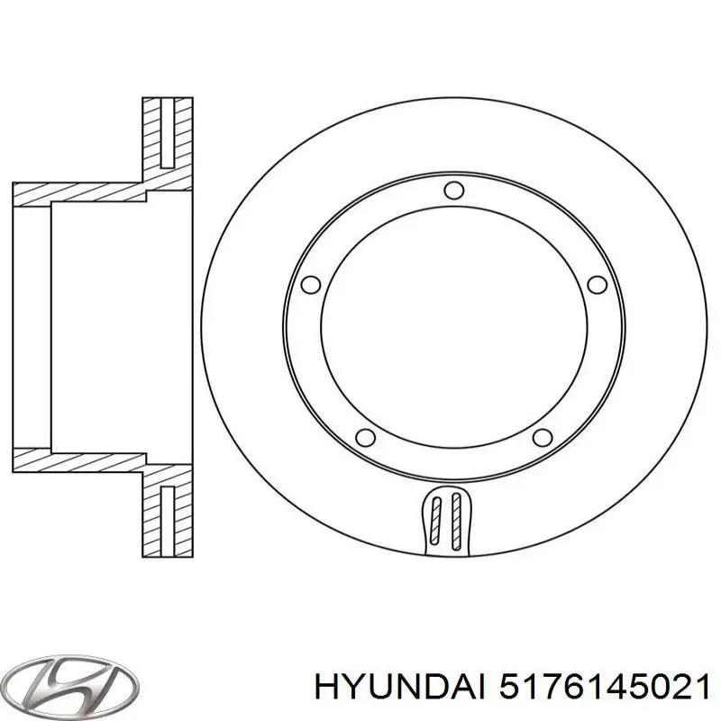 5176145021 Hyundai/Kia freno de disco delantero