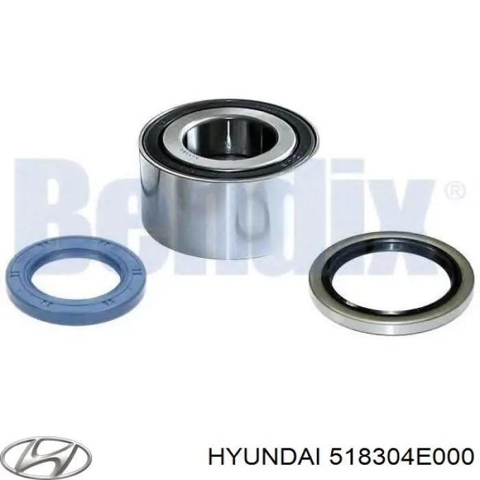 518304E000 Hyundai/Kia sello de aceite cubo trasero exterior