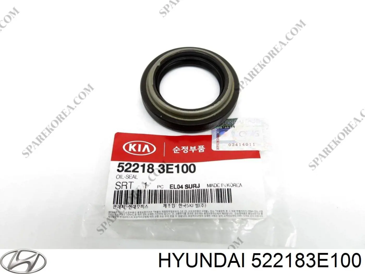 522183E100 Hyundai/Kia anillo retén de semieje, eje trasero, interior