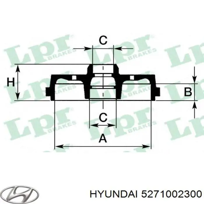 Comprar 5271002300 Hyundai/Kia Tambor de freno trasero