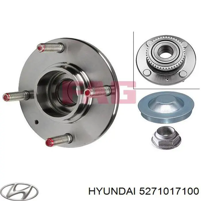 Comprar 5271017100 Hyundai/Kia Cubo de rueda, Eje trasero