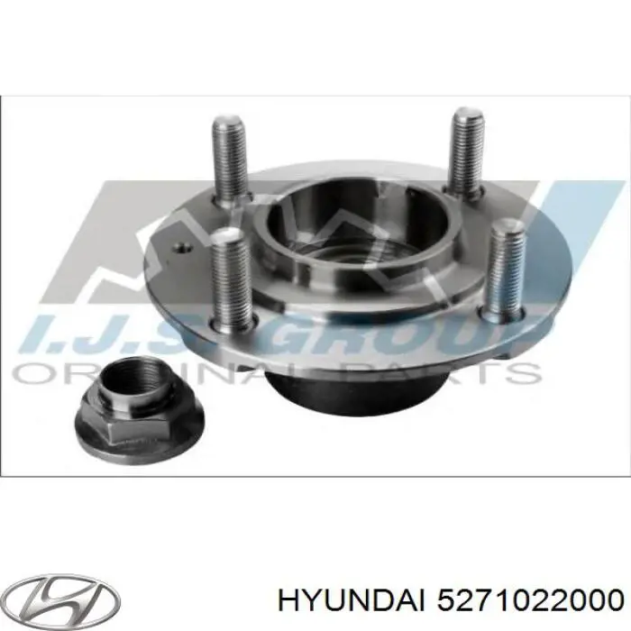 5271022000 Hyundai/Kia cubo de rueda trasero