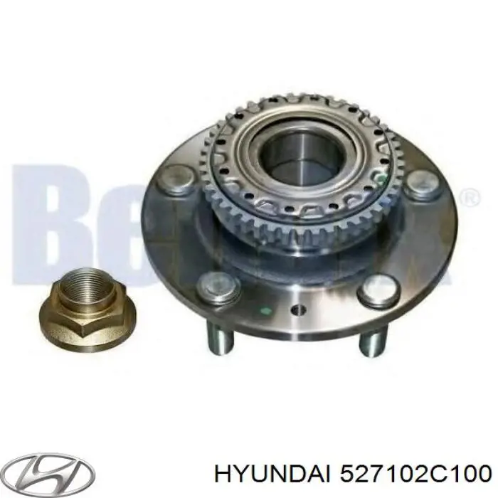 527102C100 Hyundai/Kia cubo de rueda trasero