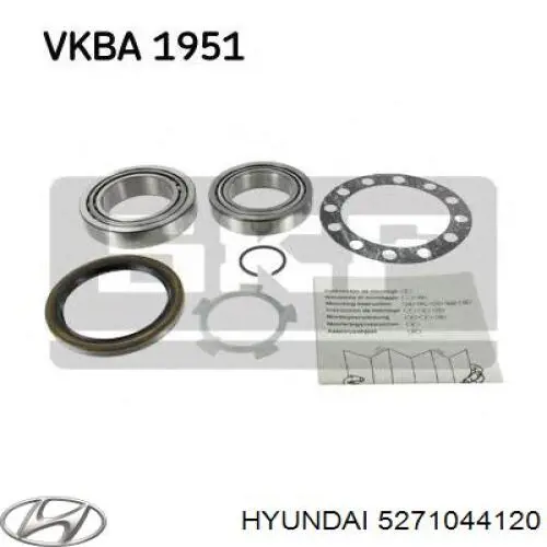 5271044120 Hyundai/Kia cojinete interno del cubo de la rueda delantera