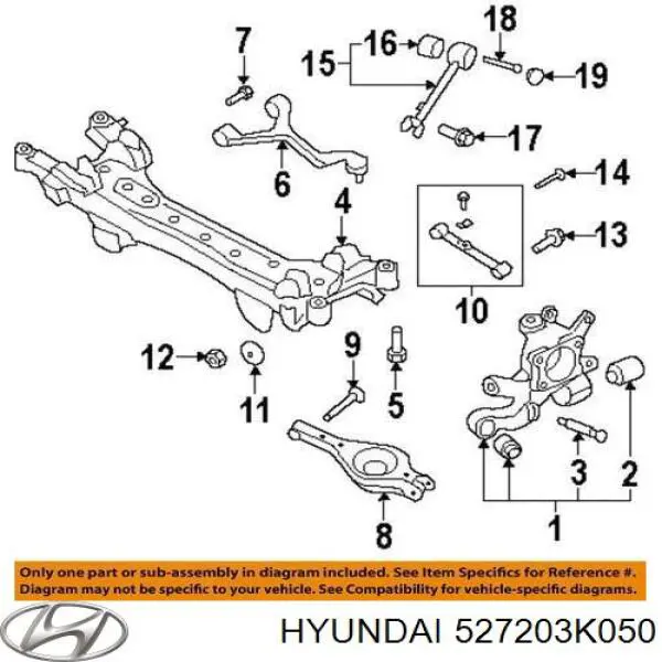 Mangueta trasera derecha Hyundai/Kia 527203K050 precio, desde 88,57 EUR