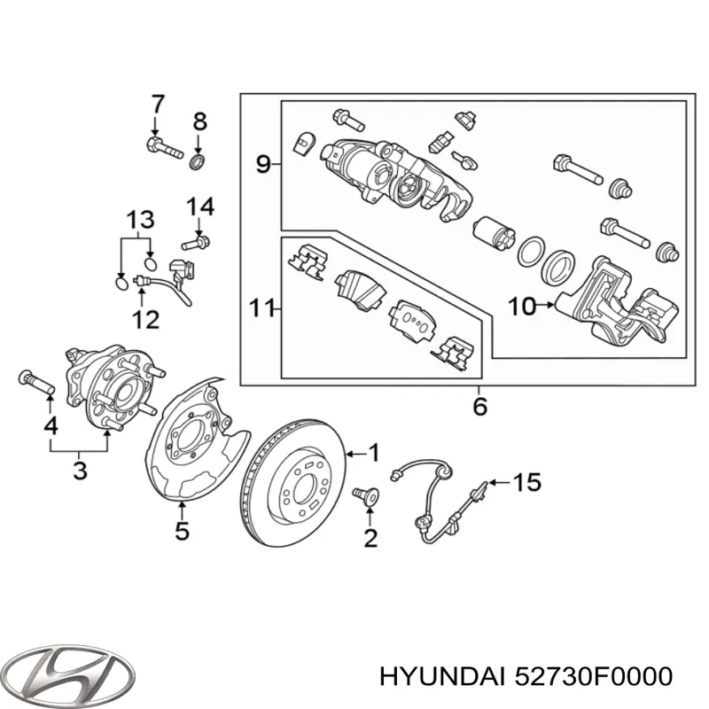 Buje de rueda trasero para Hyundai KONA (OS)