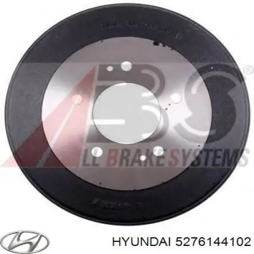 Tambor de freno trasero 5276144102 Hyundai/Kia