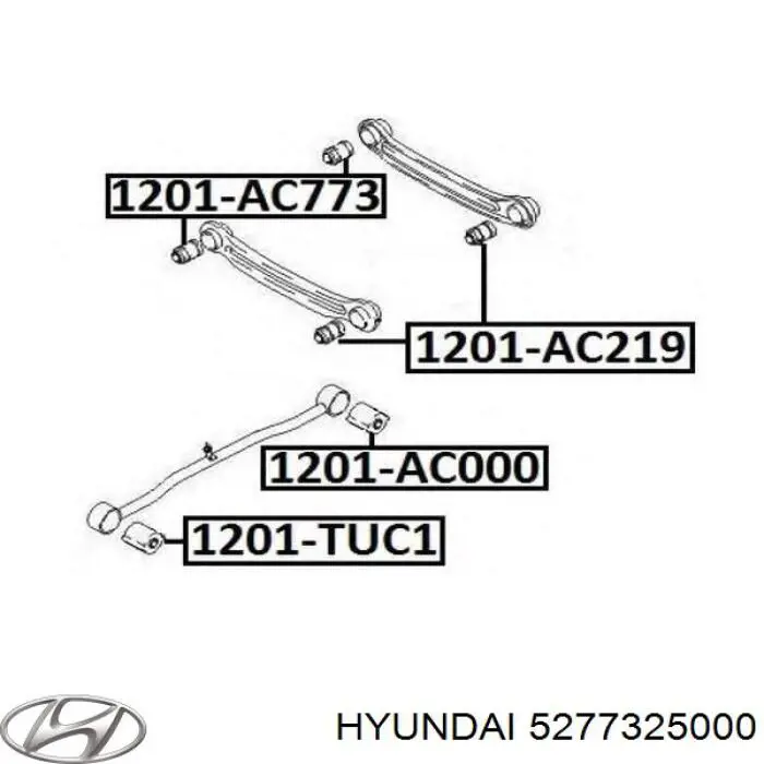 5277325000 Hyundai/Kia suspensión, barra transversal trasera, interior