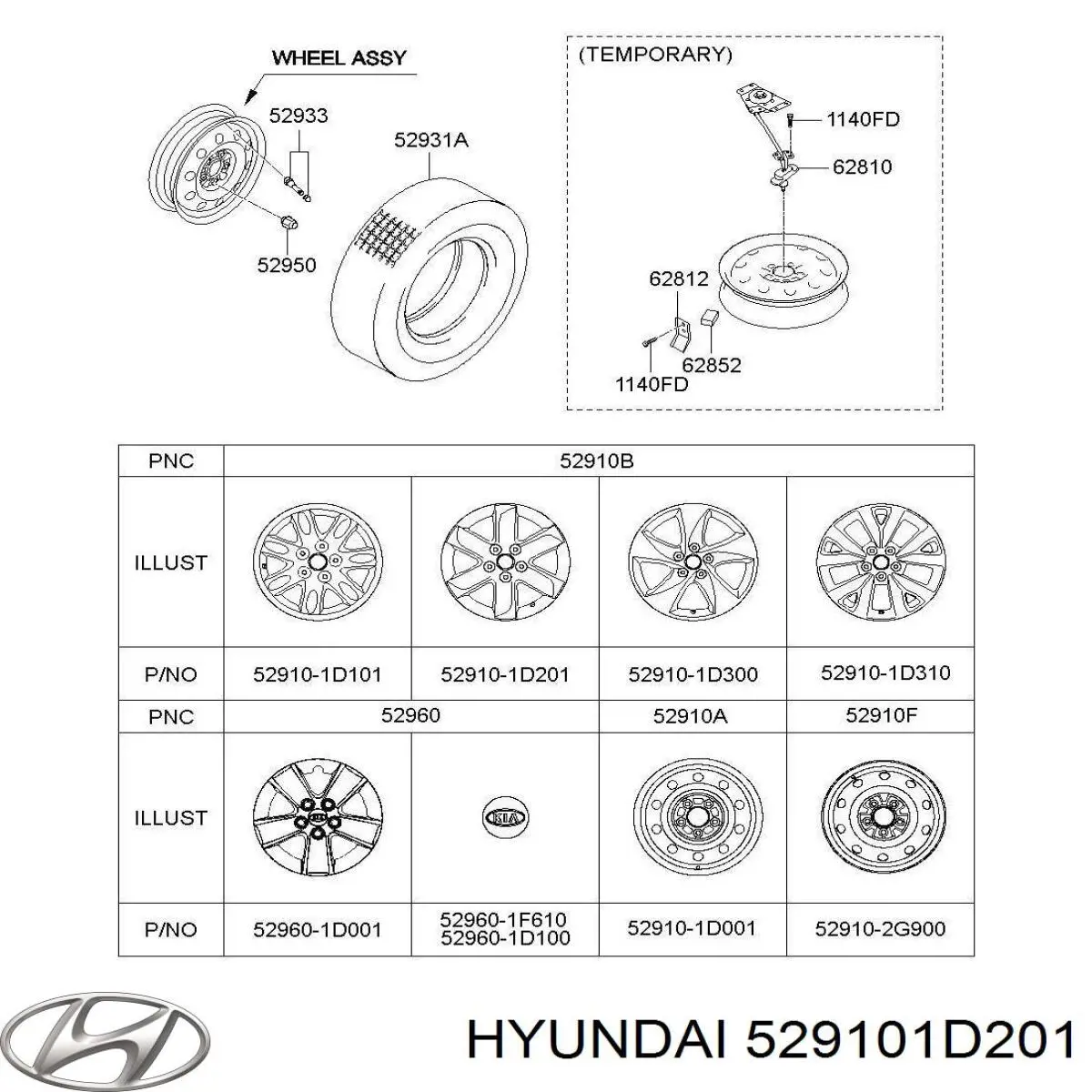 Rines Hyundai/Kia 529101D201 precio, desde 81,31 EUR