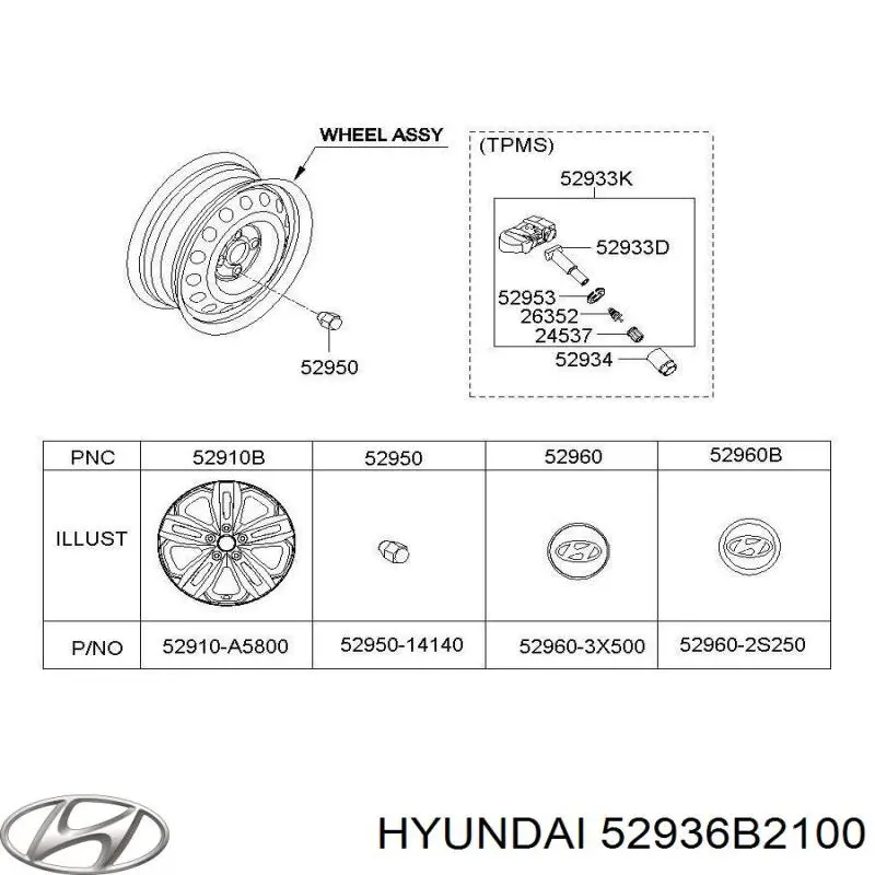 52936B2100 Hyundai/Kia