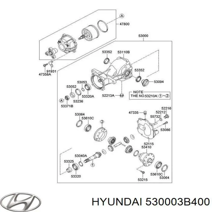 Diferencial eje trasero Hyundai Santa Fe 2 (CM)