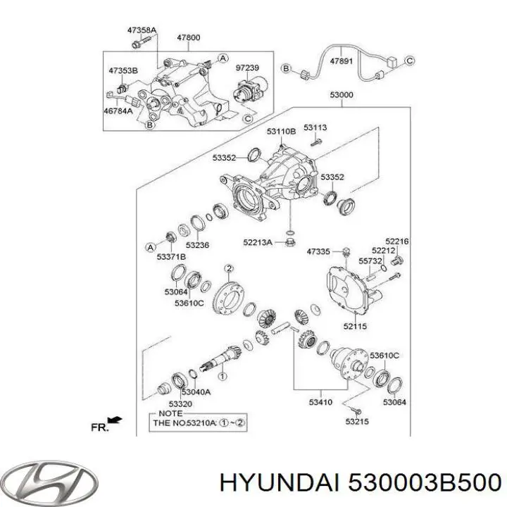 Diferencial eje trasero Hyundai Santa Fe 3 (DM)