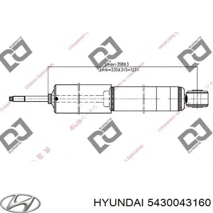 54300-43160 Hyundai/Kia amortiguador delantero