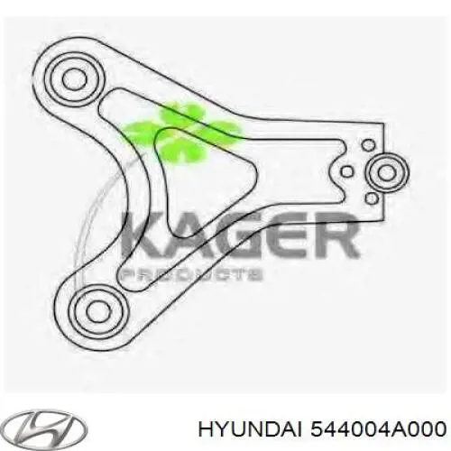 Brazo superior izquierdo de la suspensión delantera 544004A000 Hyundai/Kia