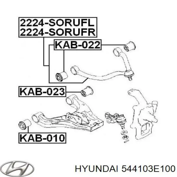 Comprar 544103E100 Hyundai/Kia Barra oscilante, suspensión de ruedas delantera, superior izquierda