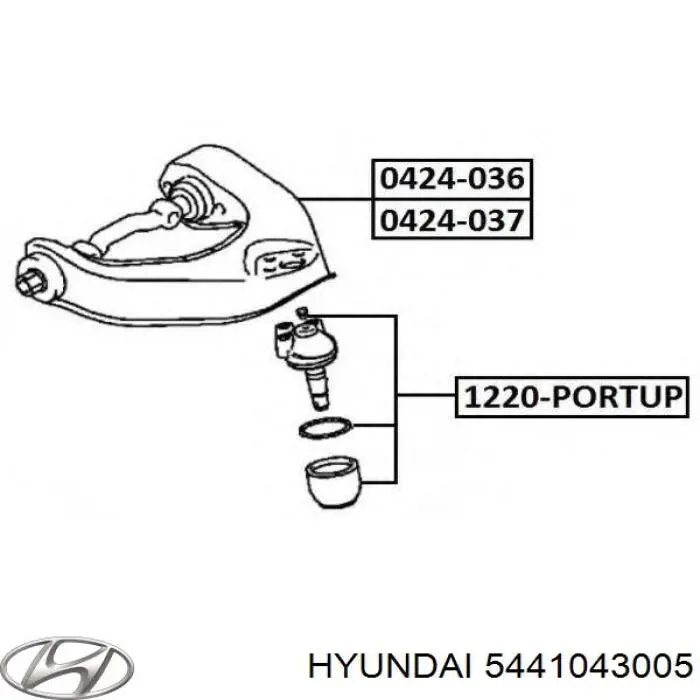 Comprar 5441043005 Hyundai/Kia Barra oscilante, suspensión de ruedas delantera, superior izquierda
