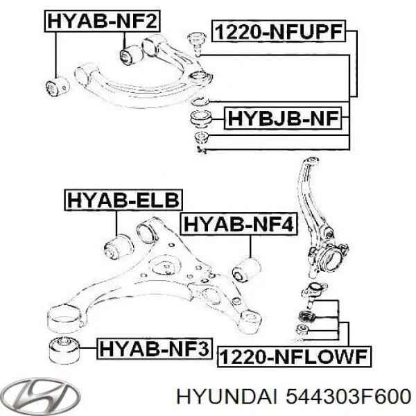 Comprar 544303F600 Hyundai/Kia Rótula de suspensión