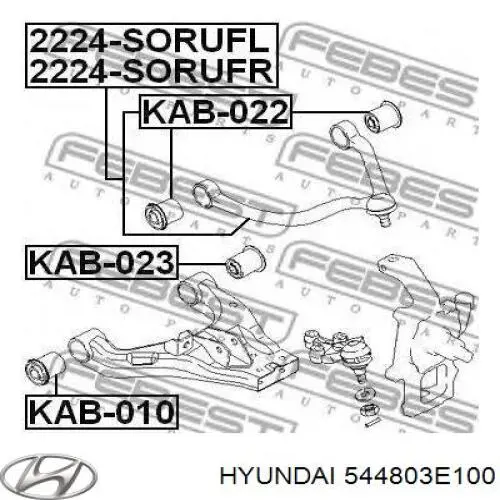 544803E100 Hyundai/Kia silentblock de brazo de suspensión delantero superior