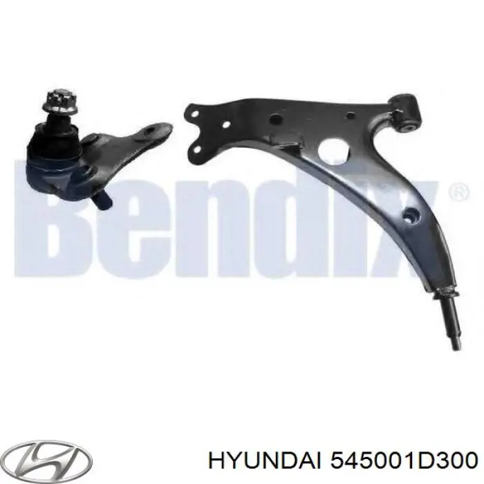 545001D300 Hyundai/Kia barra oscilante, suspensión de ruedas delantera, inferior izquierda