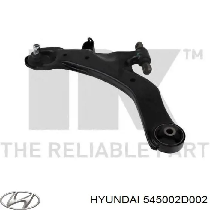 545002D002 Hyundai/Kia barra oscilante, suspensión de ruedas delantera, inferior izquierda
