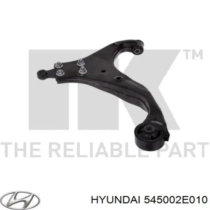 545002E010 Hyundai/Kia barra oscilante, suspensión de ruedas delantera, inferior izquierda