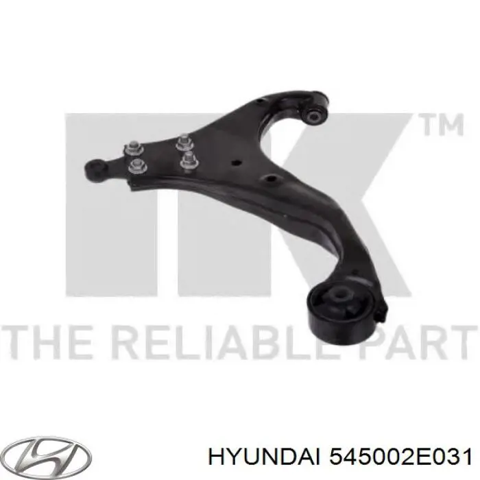 545002E031 Hyundai/Kia barra oscilante, suspensión de ruedas delantera, inferior izquierda