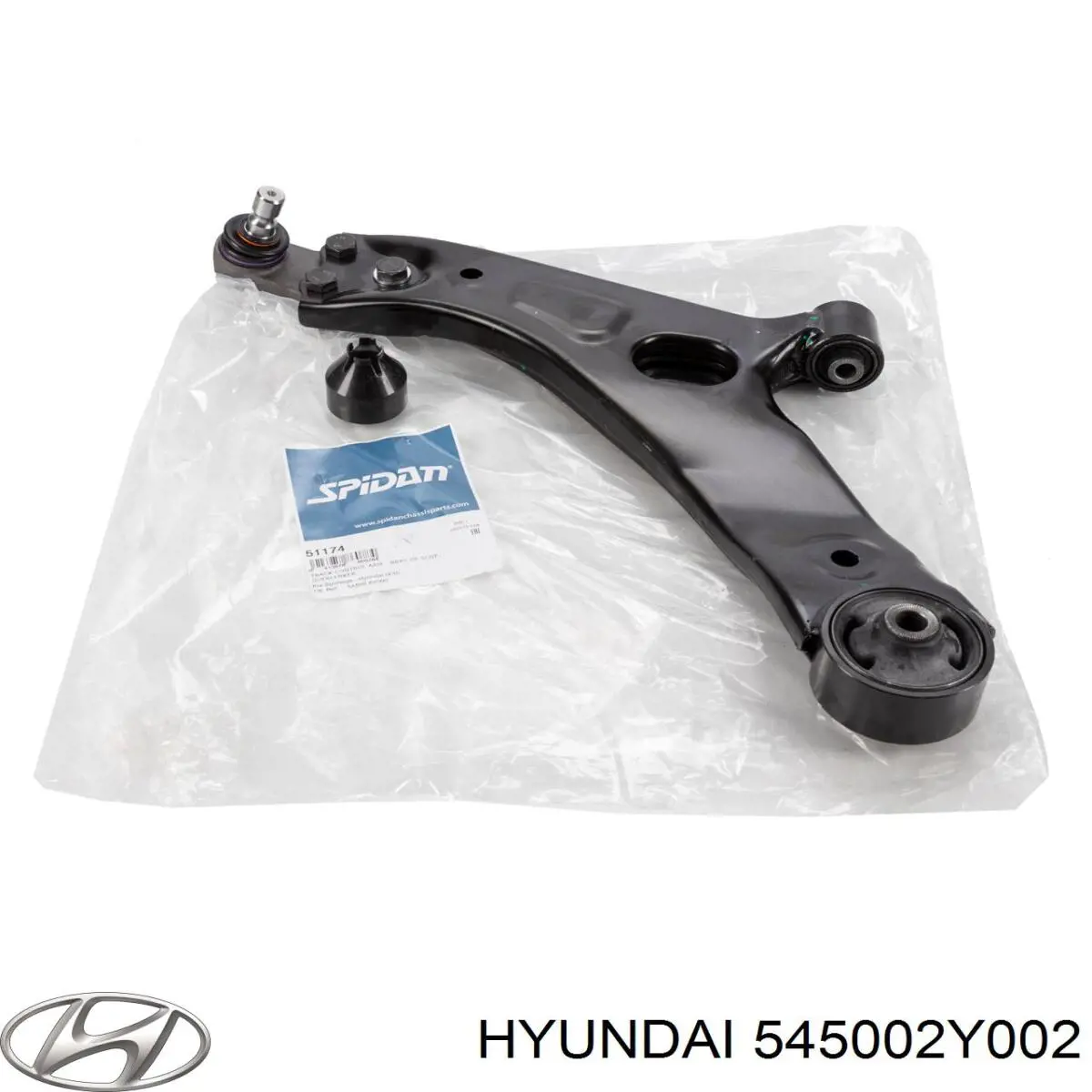 545002Y002 Hyundai/Kia barra oscilante, suspensión de ruedas delantera, inferior izquierda