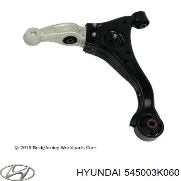 545003K060 Hyundai/Kia barra oscilante, suspensión de ruedas delantera, inferior izquierda