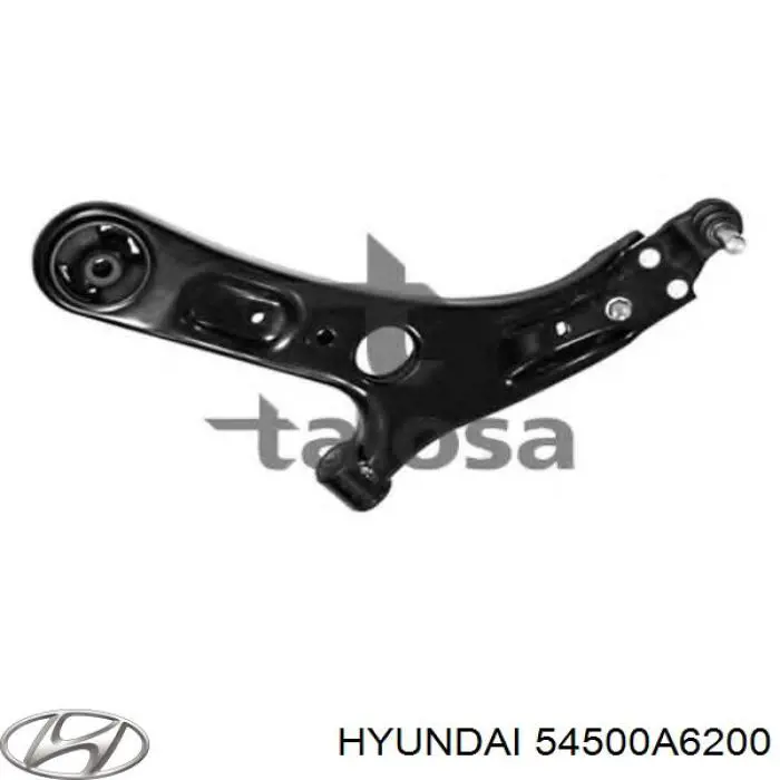 54500A6200 Hyundai/Kia barra oscilante, suspensión de ruedas delantera, inferior izquierda
