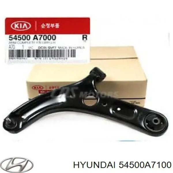 54500A7100 Hyundai/Kia barra oscilante, suspensión de ruedas delantera, inferior izquierda