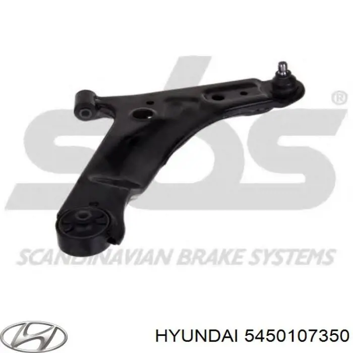 5450107350 Hyundai/Kia barra oscilante, suspensión de ruedas delantera, inferior derecha