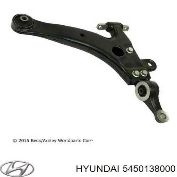 54501-38000 Hyundai/Kia barra oscilante, suspensión de ruedas delantera, inferior derecha