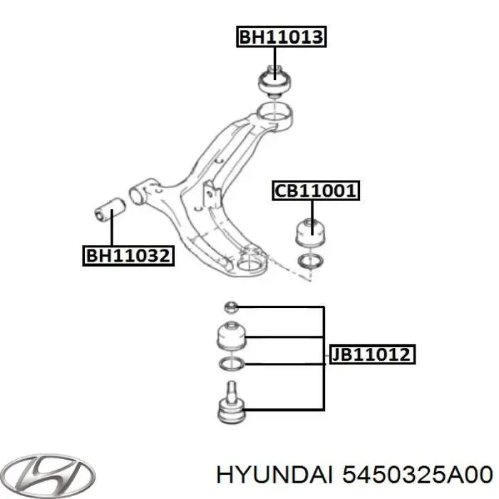 Comprar 5450325A00 Hyundai/Kia Rótula inferior de suspensión