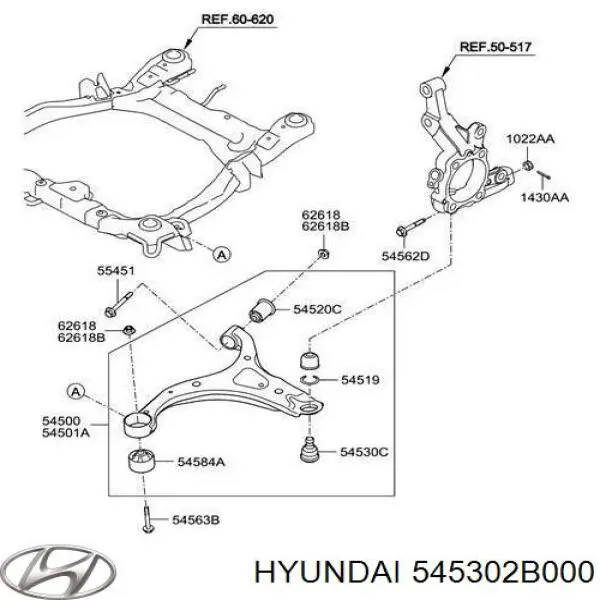 Comprar 545302B000 Hyundai/Kia Rótula inferior de suspensión