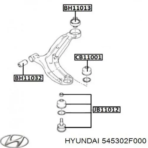 Comprar 545302F000 Hyundai/Kia Rótula inferior de suspensión
